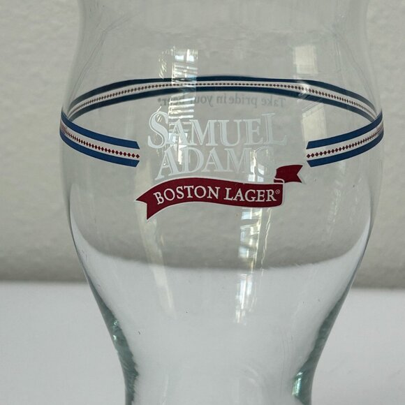 Sam Adams Boston Lager Glass Tulip Glass Bar Mancave - Picture 2 of 9